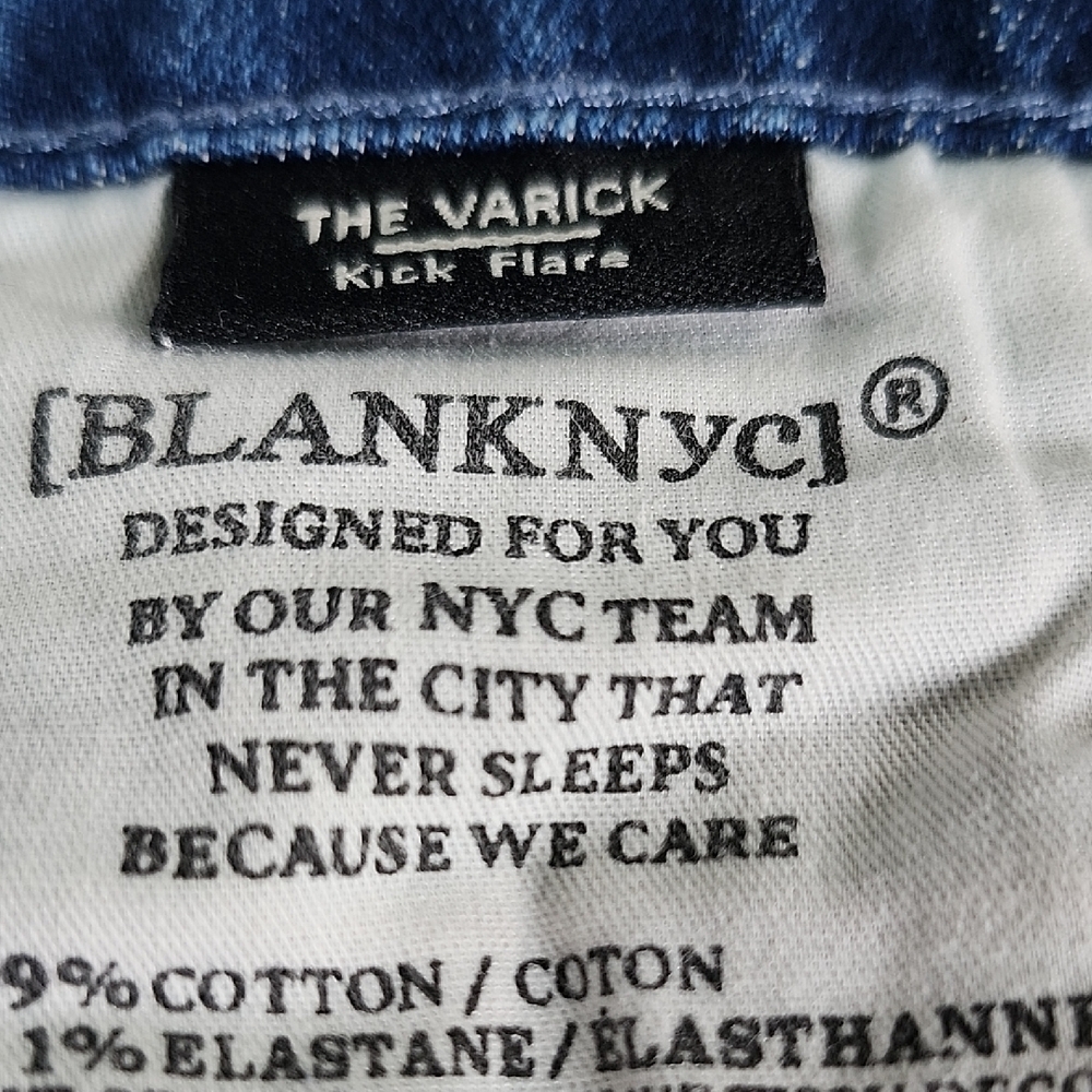 Blank NYC Button Fly Flare Rainbow Embroider Jeans - Picture 14 of 16